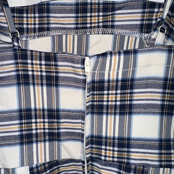 Originality Plaid Mini Dress Size Medium Adjustable Straps Zip Back NWT - Picture 6 of 10